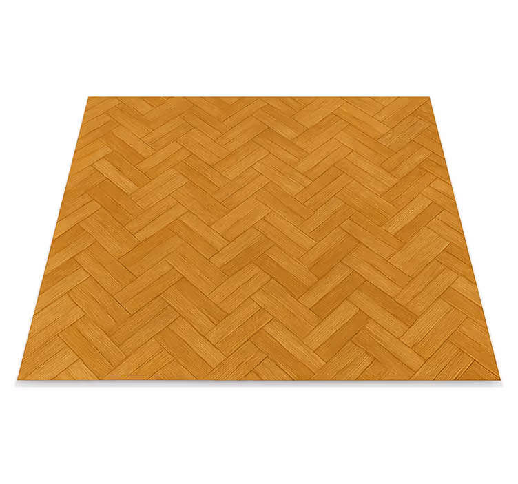 Texture rug with interlocking oak parquet design - TenStickers