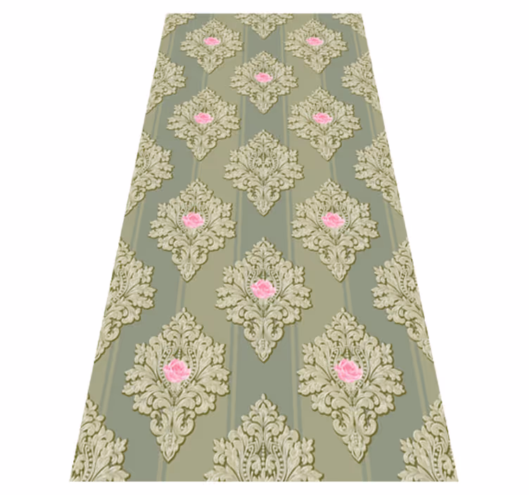 Vintage rug in french green vintage pattern - TenStickers