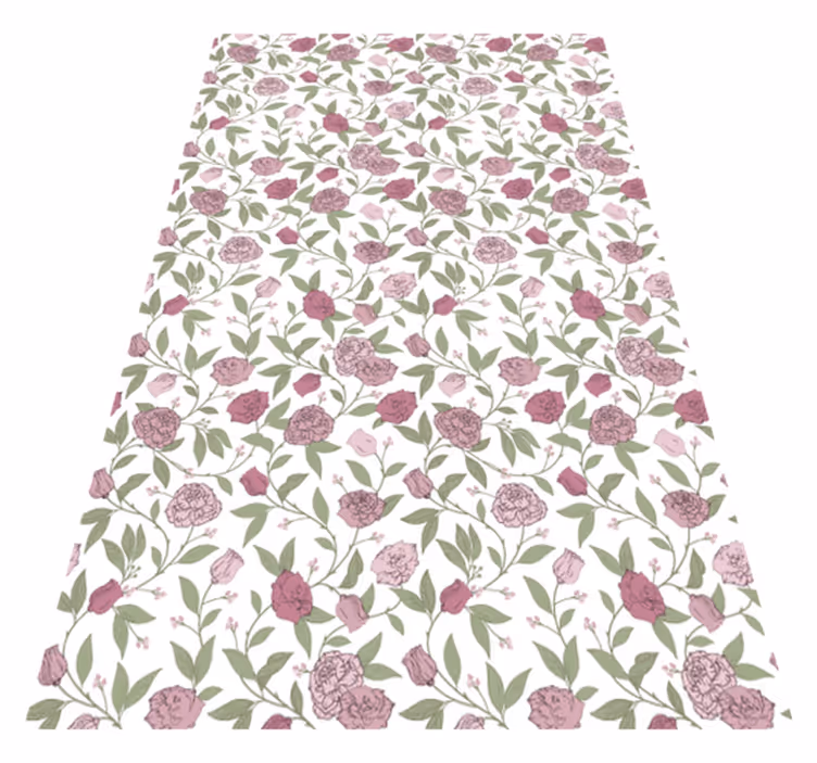 Vintage rug with pale pink vintage roses - TenStickers