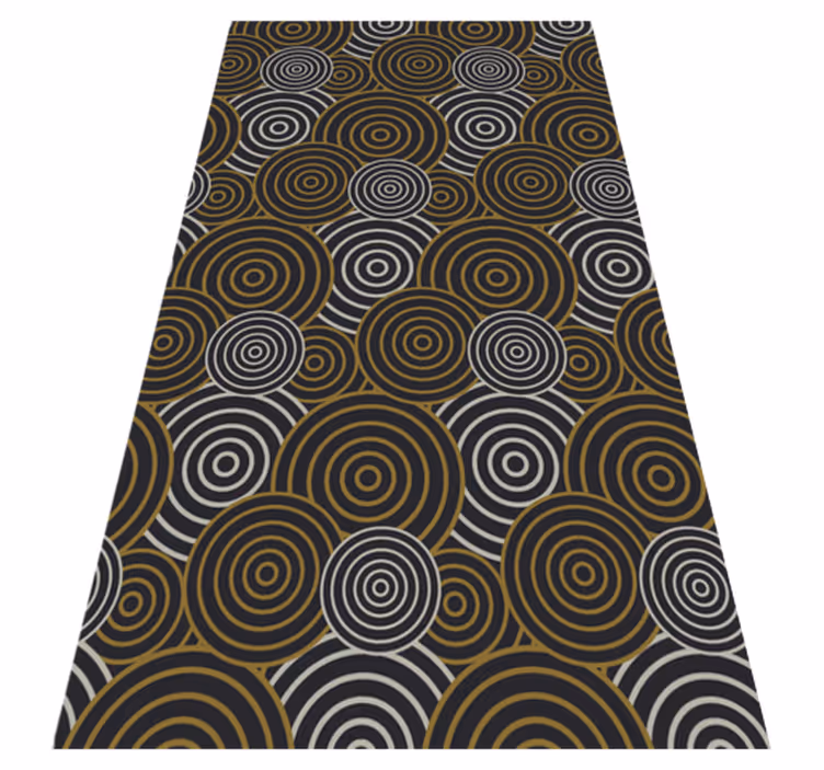 Vintage rug with circular line patterns - TenStickers