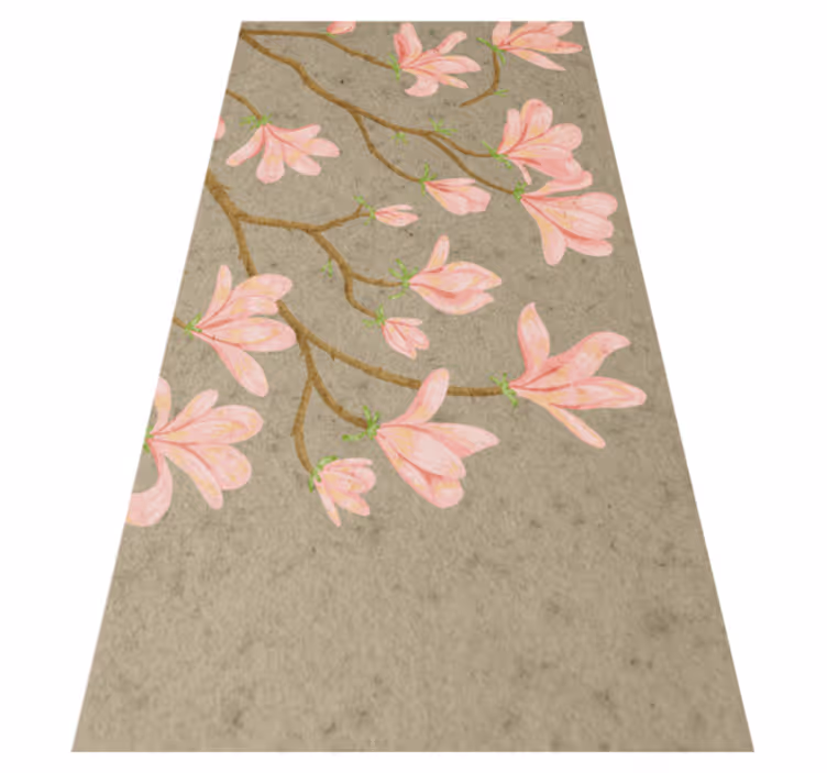 Vintage rug in vintage style magnolia - TenStickers