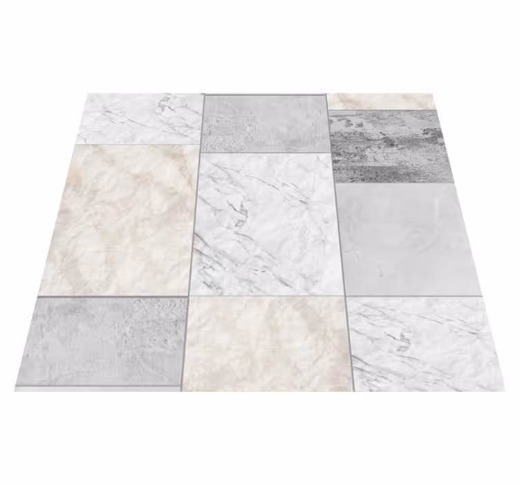 Texture rug with square tile design - TenStickers