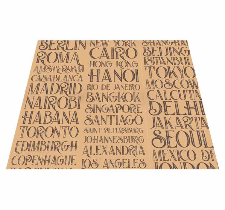 Quote rug cities of the world - TenStickers