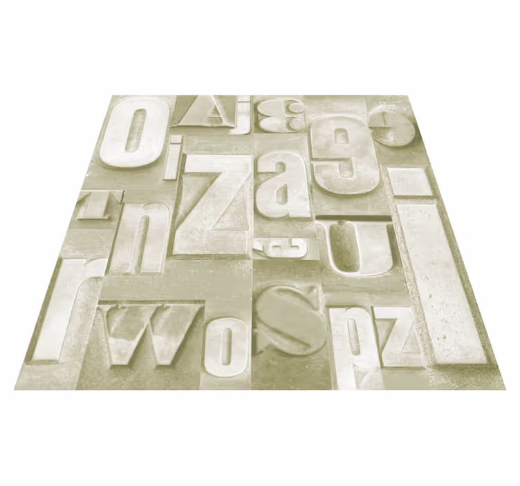 3d industrial style quote rug - TenStickers