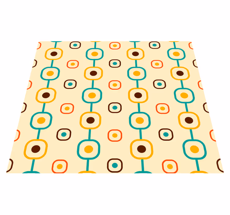 Vintage rug 60s geometric design - TenStickers