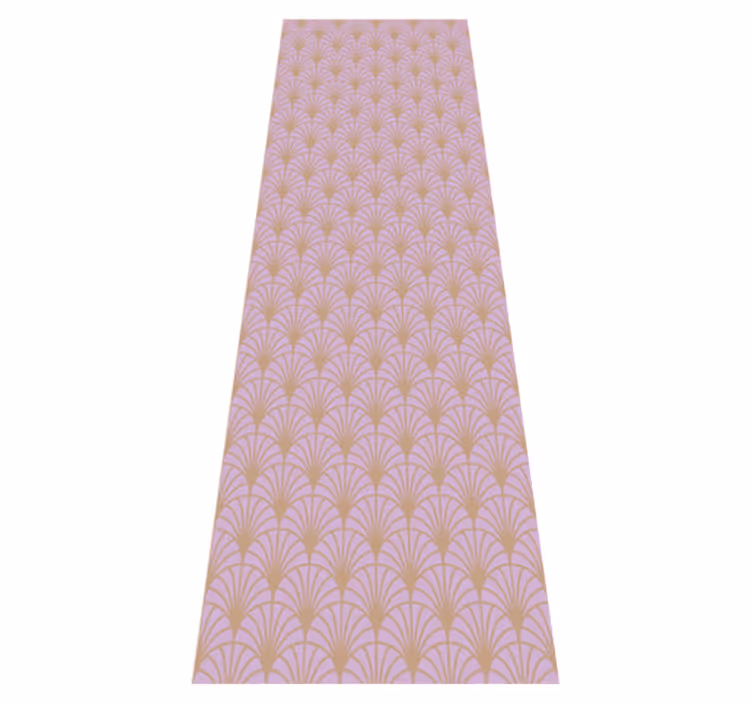 Vintage rug in pink and gold scales pattern - TenStickers