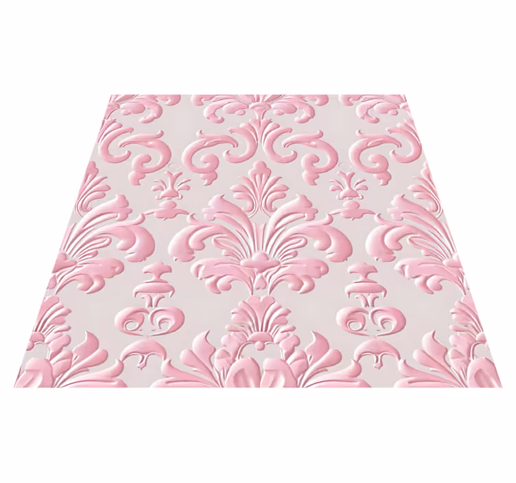 Vintage rug in pink floral design - TenStickers