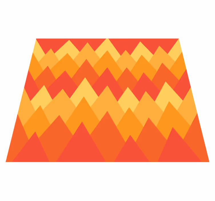 Vintage rug geometric abstract mountains design - TenStickers