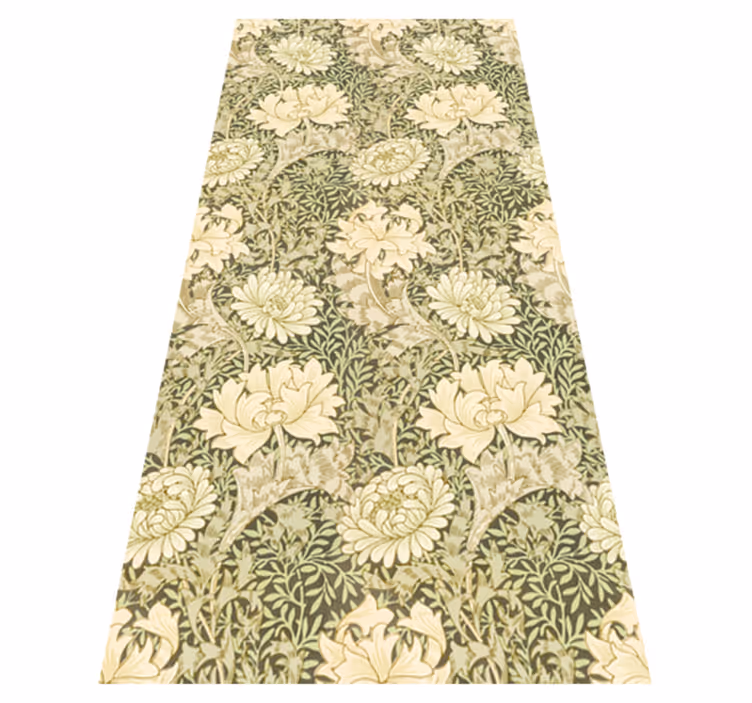 Vintage rug modern style chrysanthemum design - TenStickers