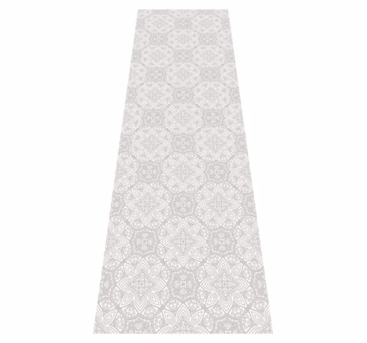 Vintage rug with gray ethnic pattern and intricate design - TenStickers