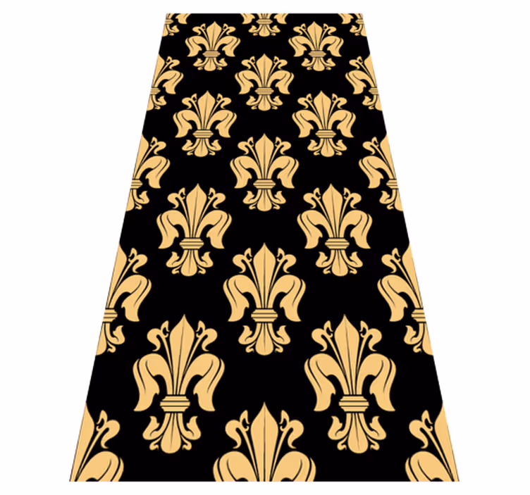 Vintage rug with lily flower design - TenStickers