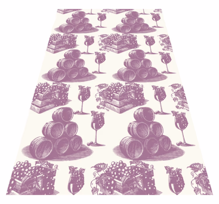 Vintage rug in french violet pattern - TenStickers