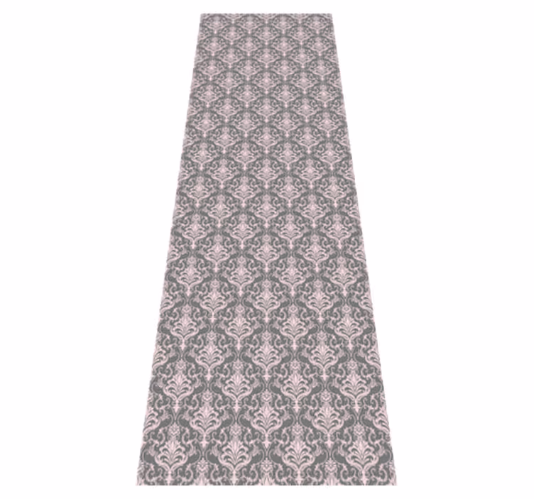 Vintage rug with dark gray and pink striped pattern - TenStickers