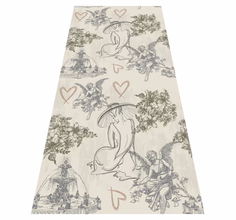 Vintage rug in a classic french romantic pattern - TenStickers