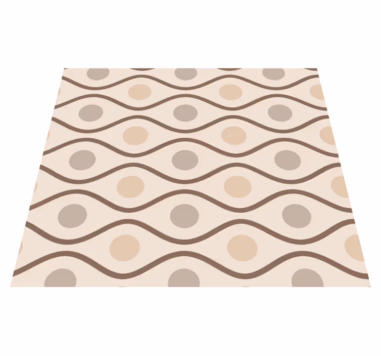 Vintage rug in beige 70s style - TenStickers