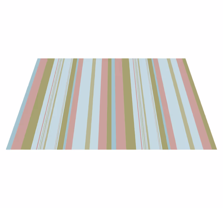 Vintage rug in blue and green 80s stripes - TenStickers