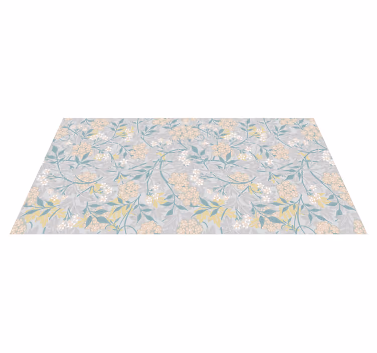 Vintage rug with elegant 80's floral pattern - TenStickers