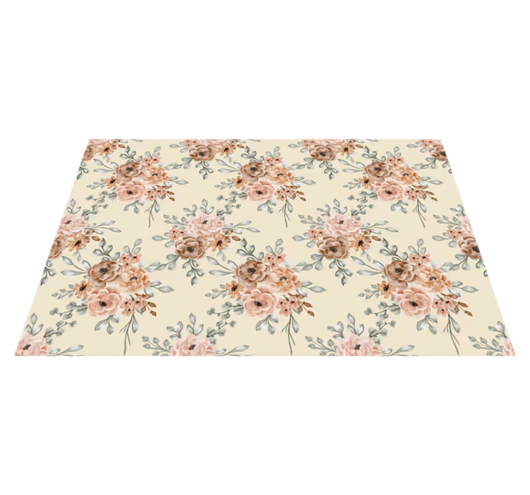 Vintage rug romantic large rose oil painting - TenStickers
