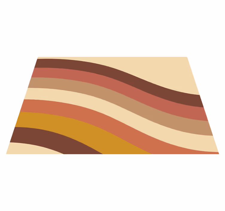 Vintage rug with 70s stripes design - TenStickers