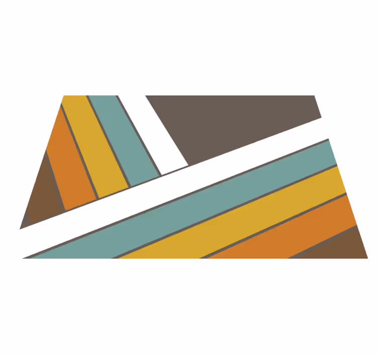 Vintage rug with retro 70s stripes design - TenStickers