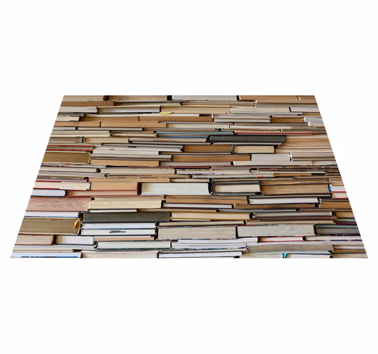 Vintage rug with stacked books design - TenStickers