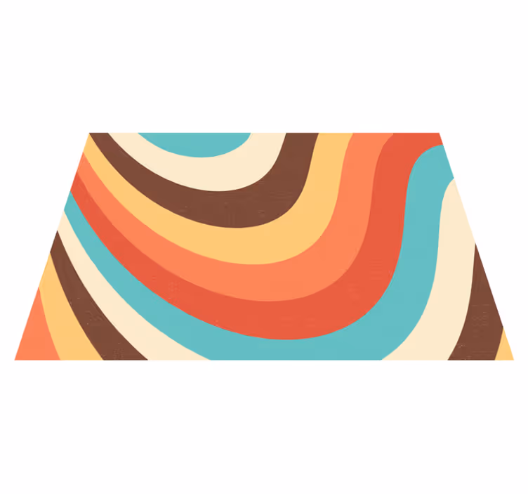 Vintage rug with hand-drawn wavy design - TenStickers
