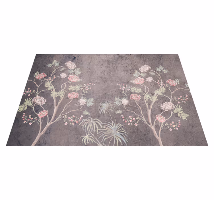 Vintage rug with vintage style rose tree design - TenStickers