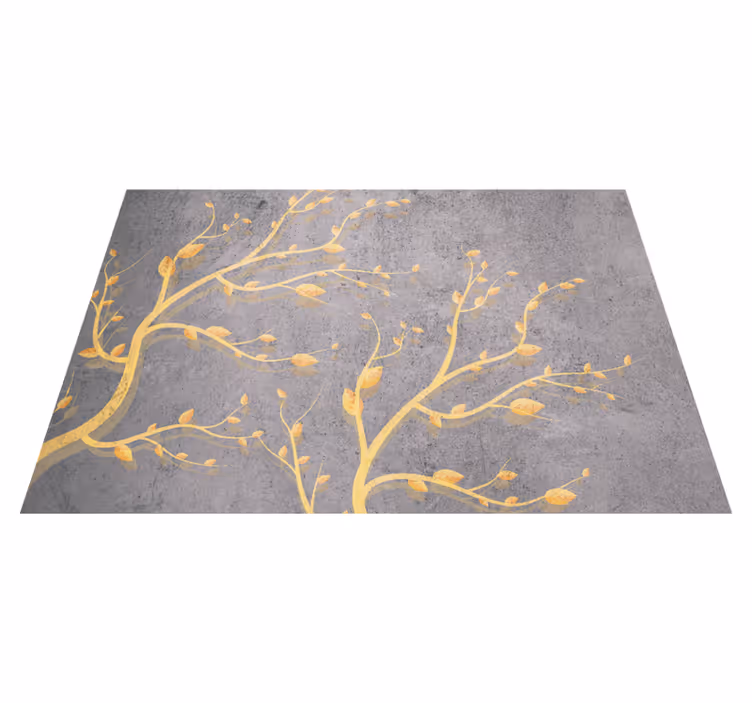 Vintage rug with golden tree design - TenStickers