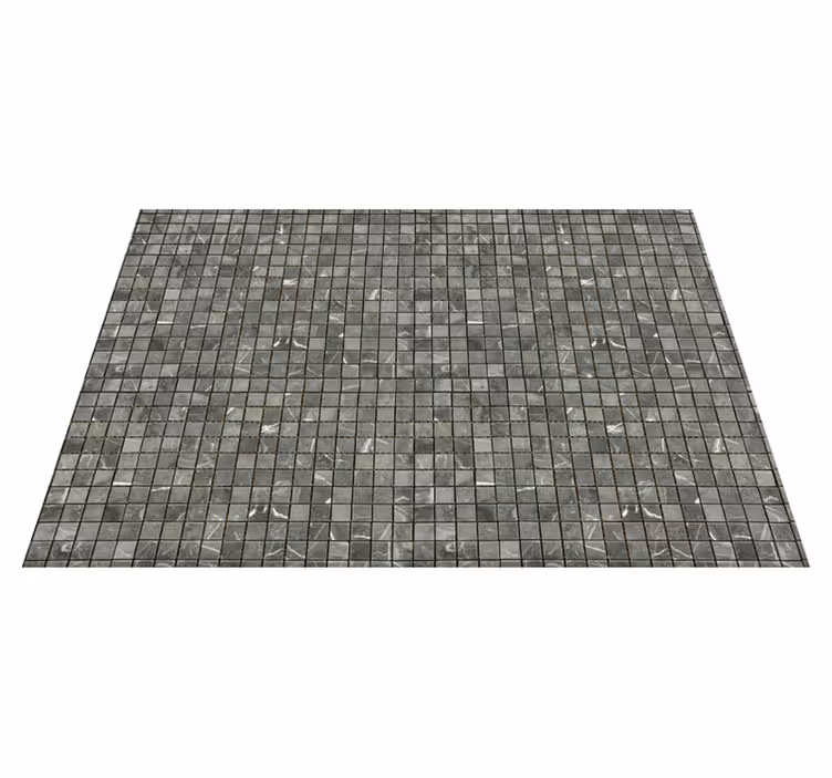 Texture rug in black tiles - TenStickers