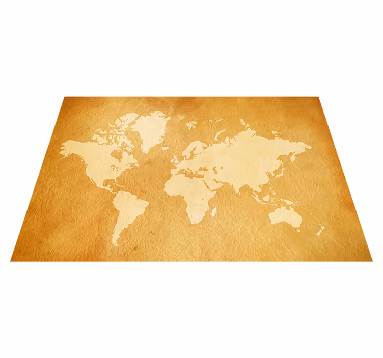 Map rug vintage world map wall mural - TenStickers