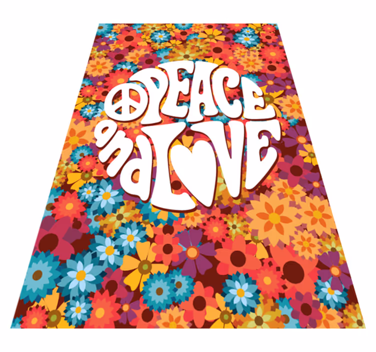 Floral rug embracing harmony and joy - TenStickers