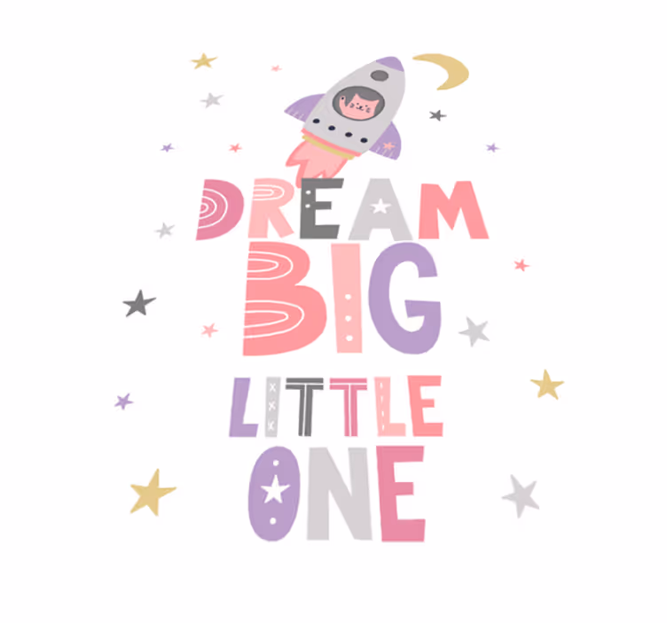 Dream big little one quote rug - TenStickers