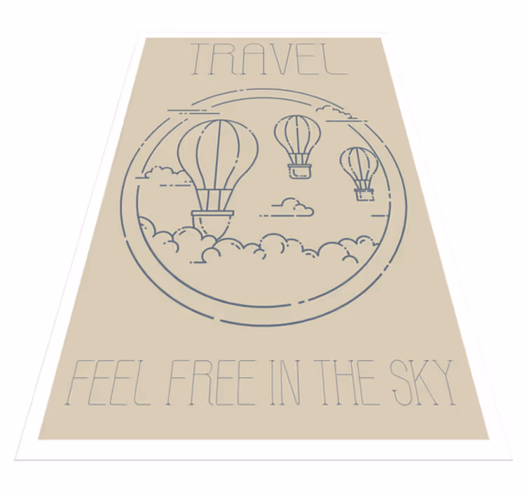 Quote rug minimalist hot air balloon - TenStickers