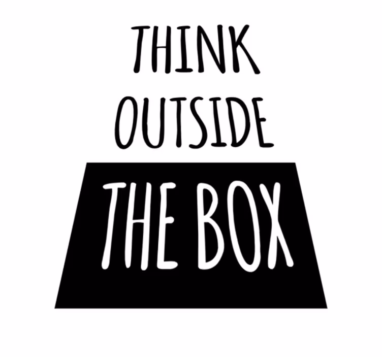 Think outside the box quote rug - TenStickers