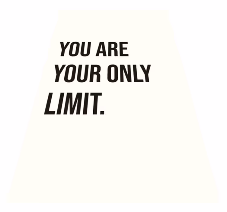 Quote rug you are your only limit - TenStickers