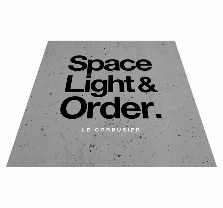 Quote rug for le corbusier's vision - TenStickers