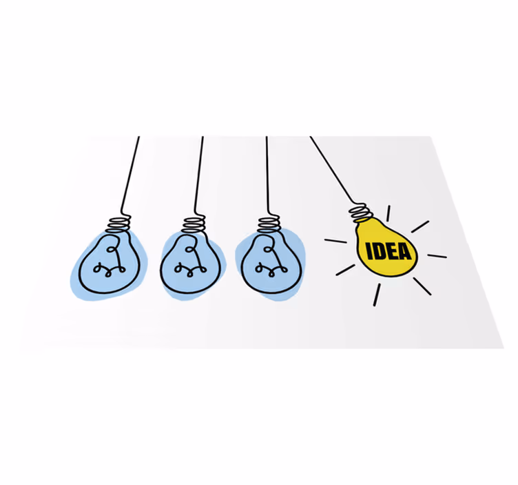 Quote rug with bright ideas light bulbs - TenStickers