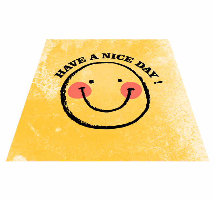 Quote rug have a nice day smiley face design - TenStickers