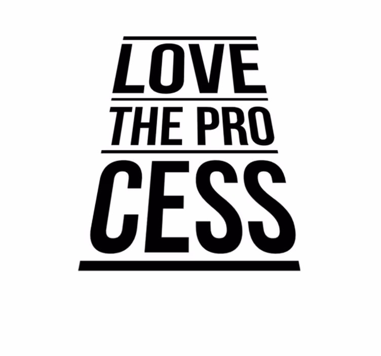 Love the process quote rug - TenStickers