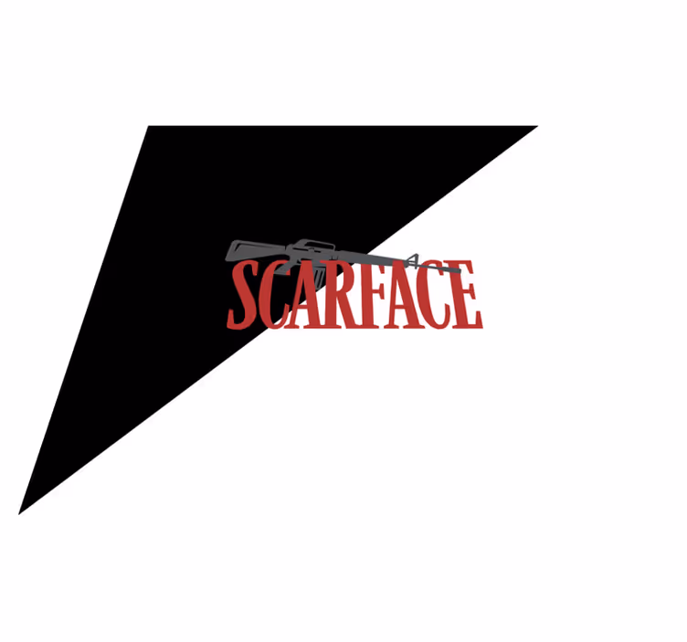 Quote rug featuring scarface movie imagery - TenStickers