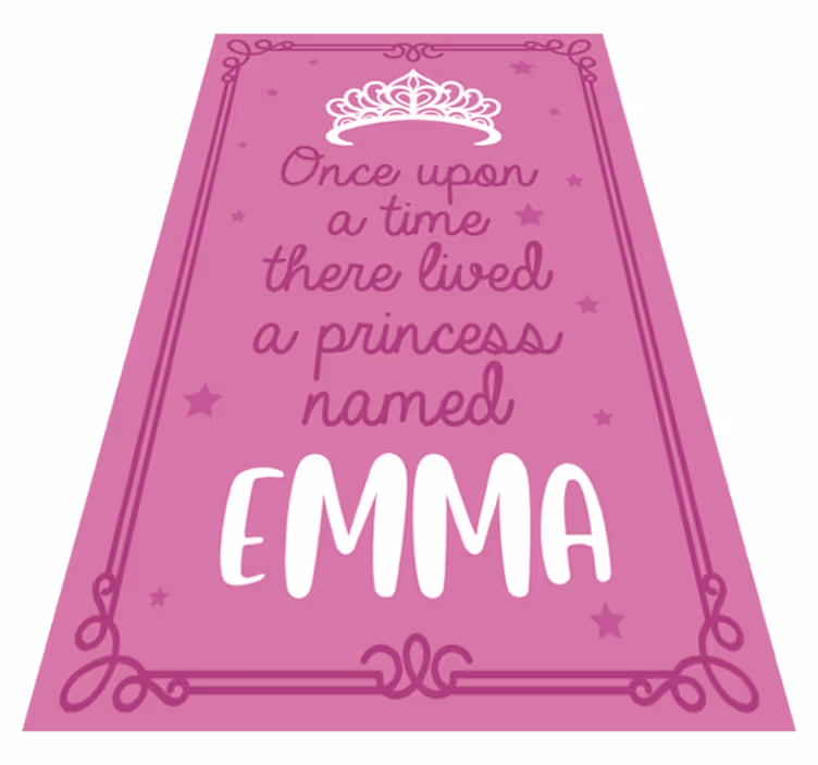 Princess custom quote rug - TenStickers