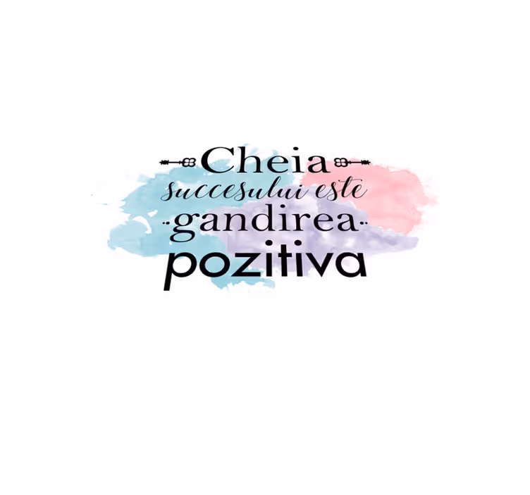 Quote rug - the key to success is positive thinking - TenStickers