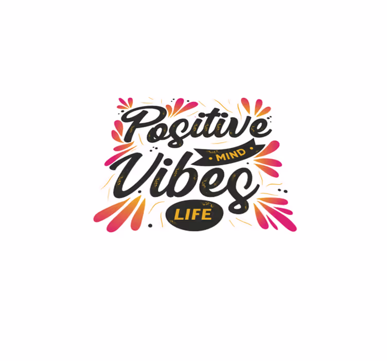 Quote rug positive mind positive vibes - TenStickers