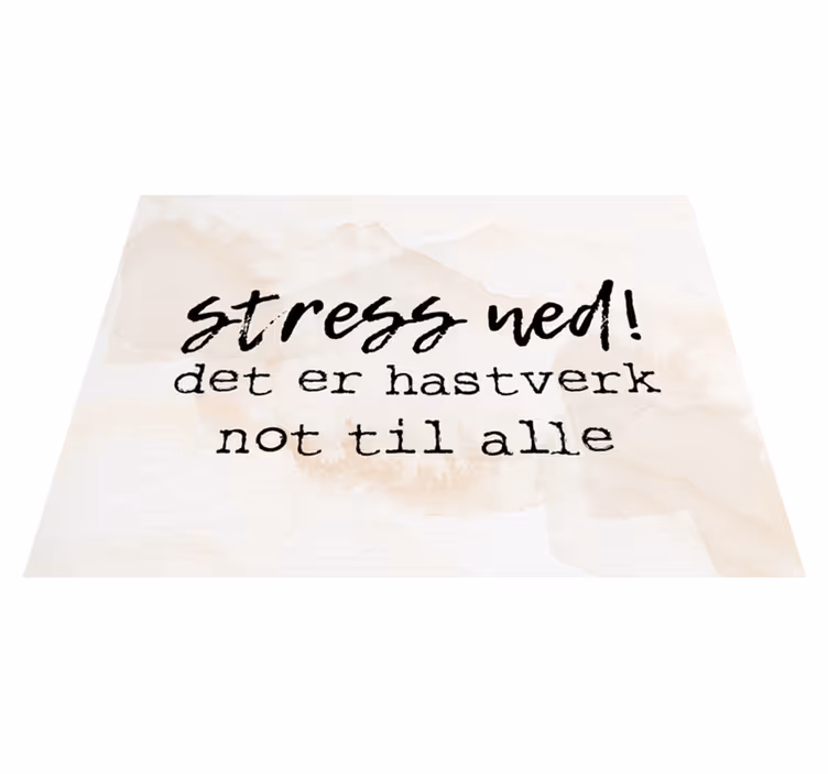 Quote rug stress less, there's enough for all - TenStickers