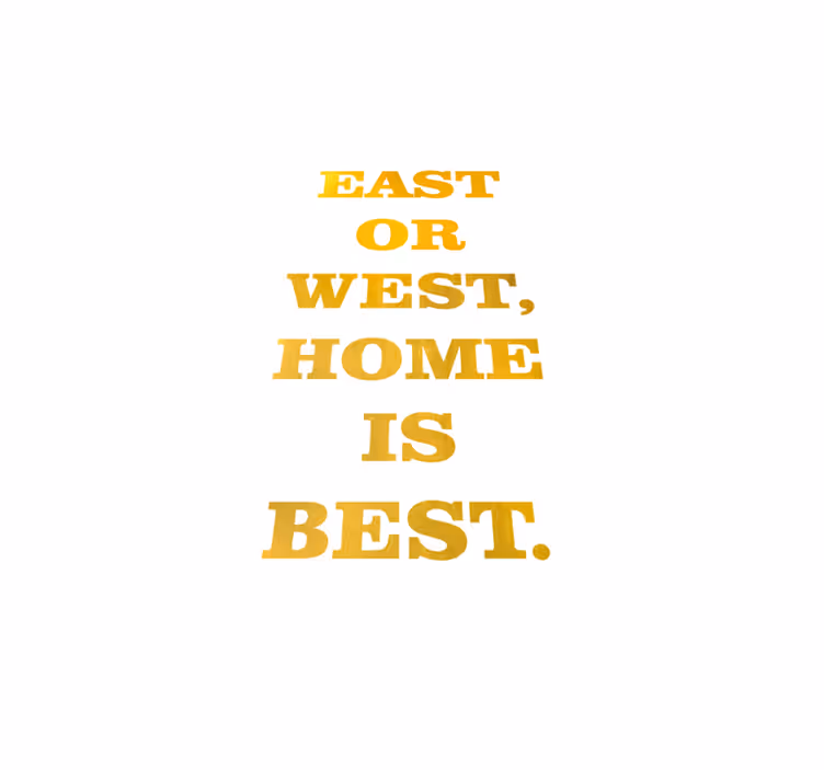 Quote rug east or west home is best gold 3 - TenStickers