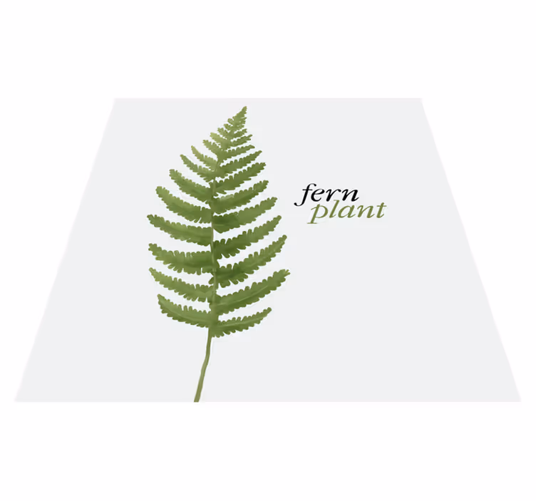 Quote rug fern plant minimalist style print 2 - TenStickers