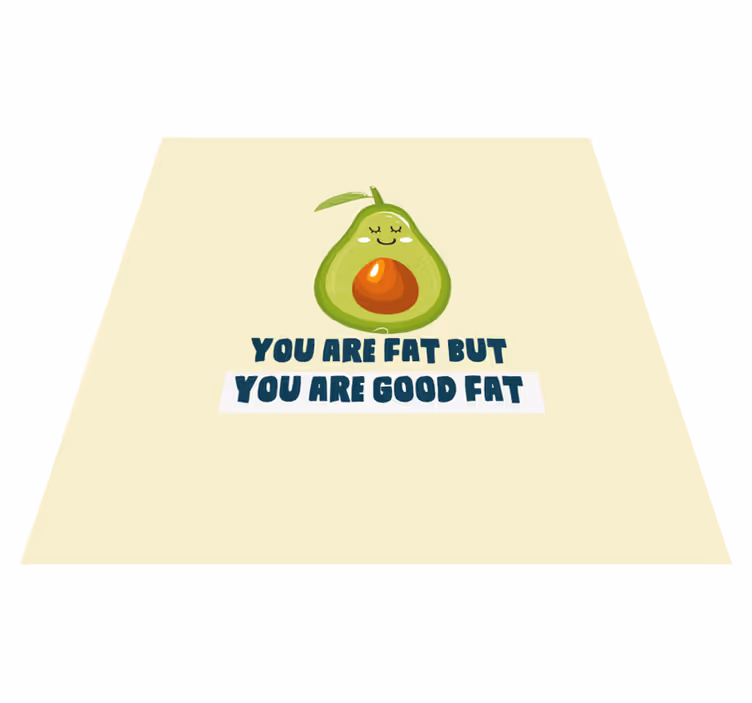 Quote rug featuring a funny avocado quote - TenStickers