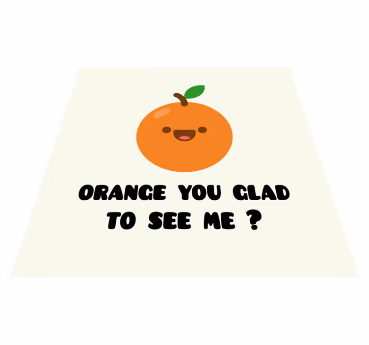 Quote rug with a funny orange quote - TenStickers