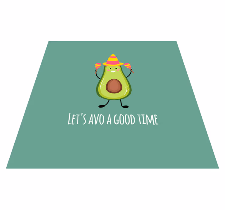 Funny quote rug featuring avocados design - TenStickers