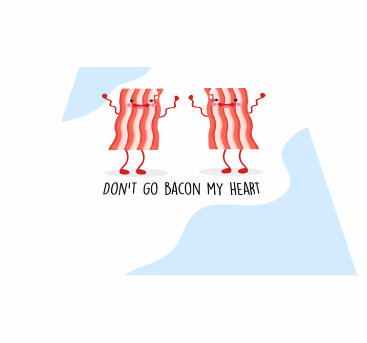 Quote rug with humorous bacon saying - TenStickers